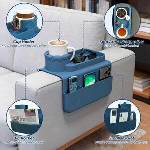 Sofa Drink Holder Portable Silicone Sofa Coaster Anti-slip Couch Armrest